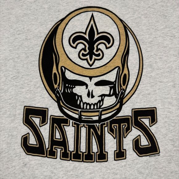 Grateful Dead x Homage Steal Your Face New Orleans Saints Cotton TShirt - Medium - Picture 2 of 8